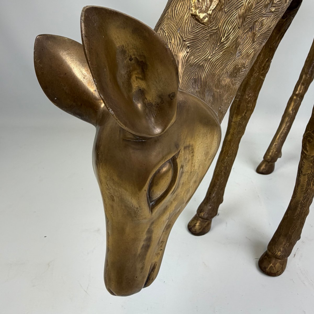 Large Modern Sculpture Depicting A Doe -photo-4