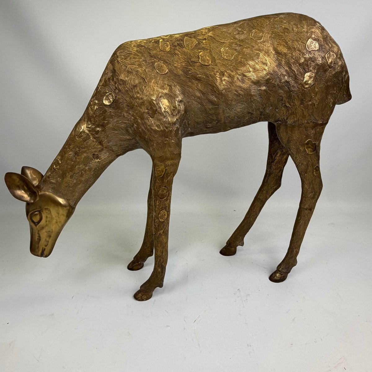 Large Modern Sculpture Depicting A Doe -photo-6