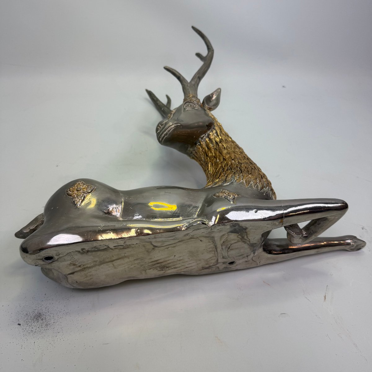 Thai Sculpture Depicting A Reclining Deer-photo-2