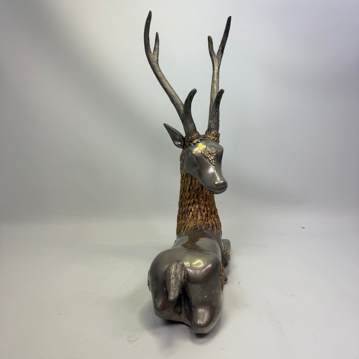 Thai Sculpture Depicting A Reclining Deer-photo-3