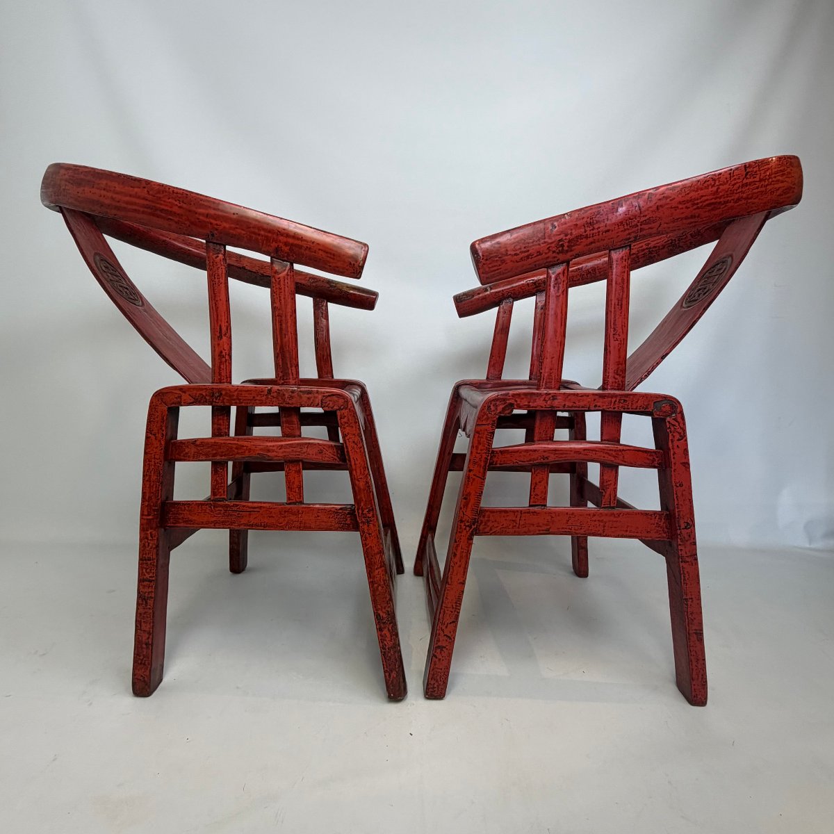Pair Of Antique Chinese “grand Tutor” Chairs-photo-5