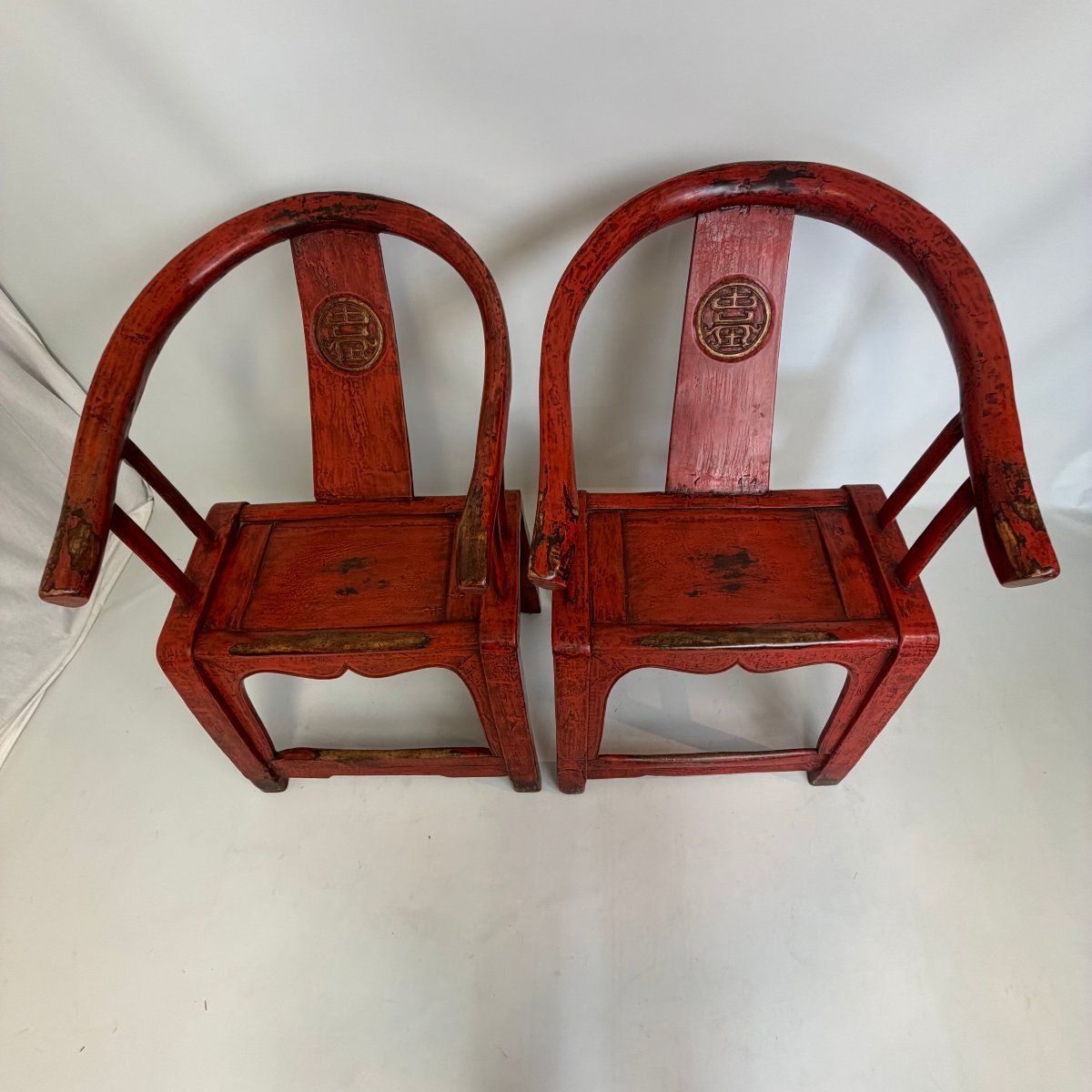 Pair Of Antique Chinese “grand Tutor” Chairs-photo-7