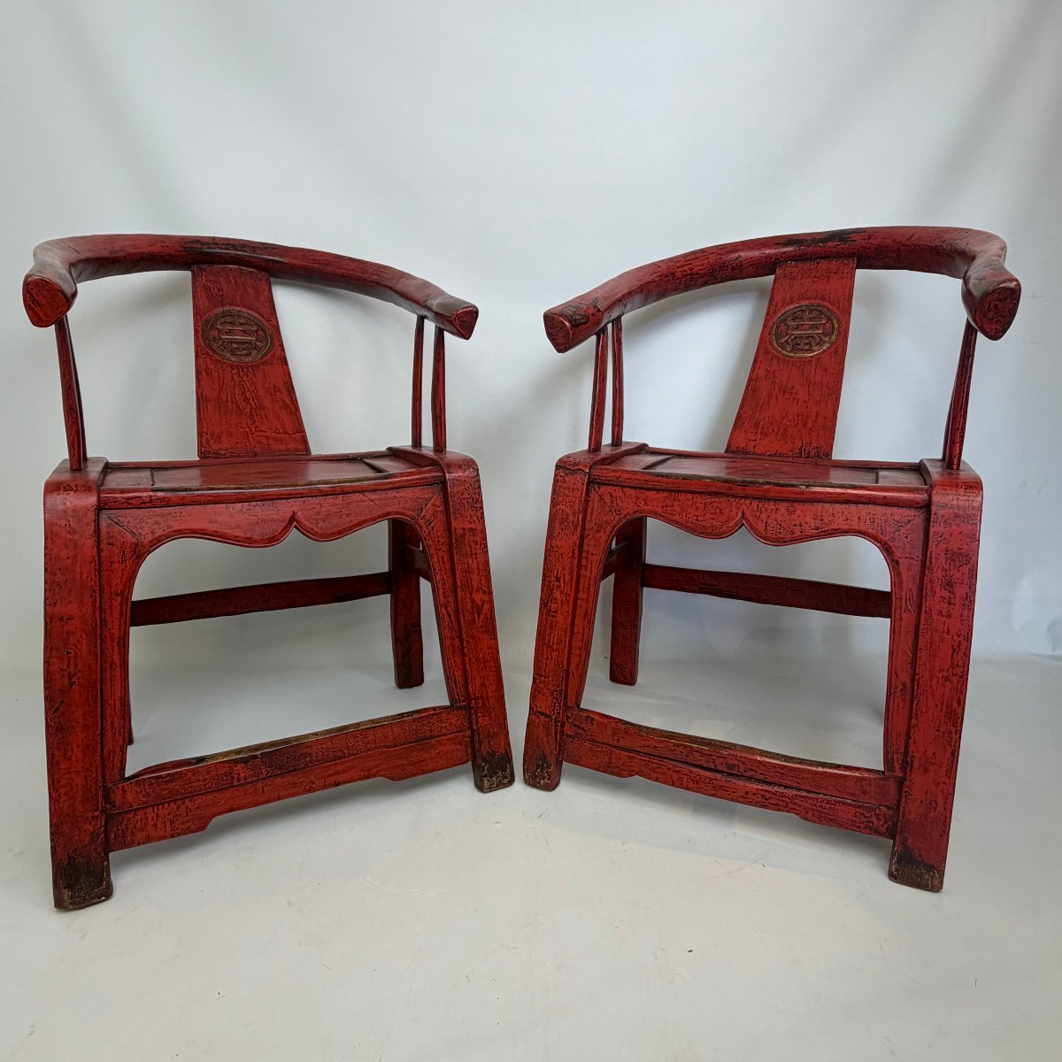 Pair Of Antique Chinese “grand Tutor” Chairs
