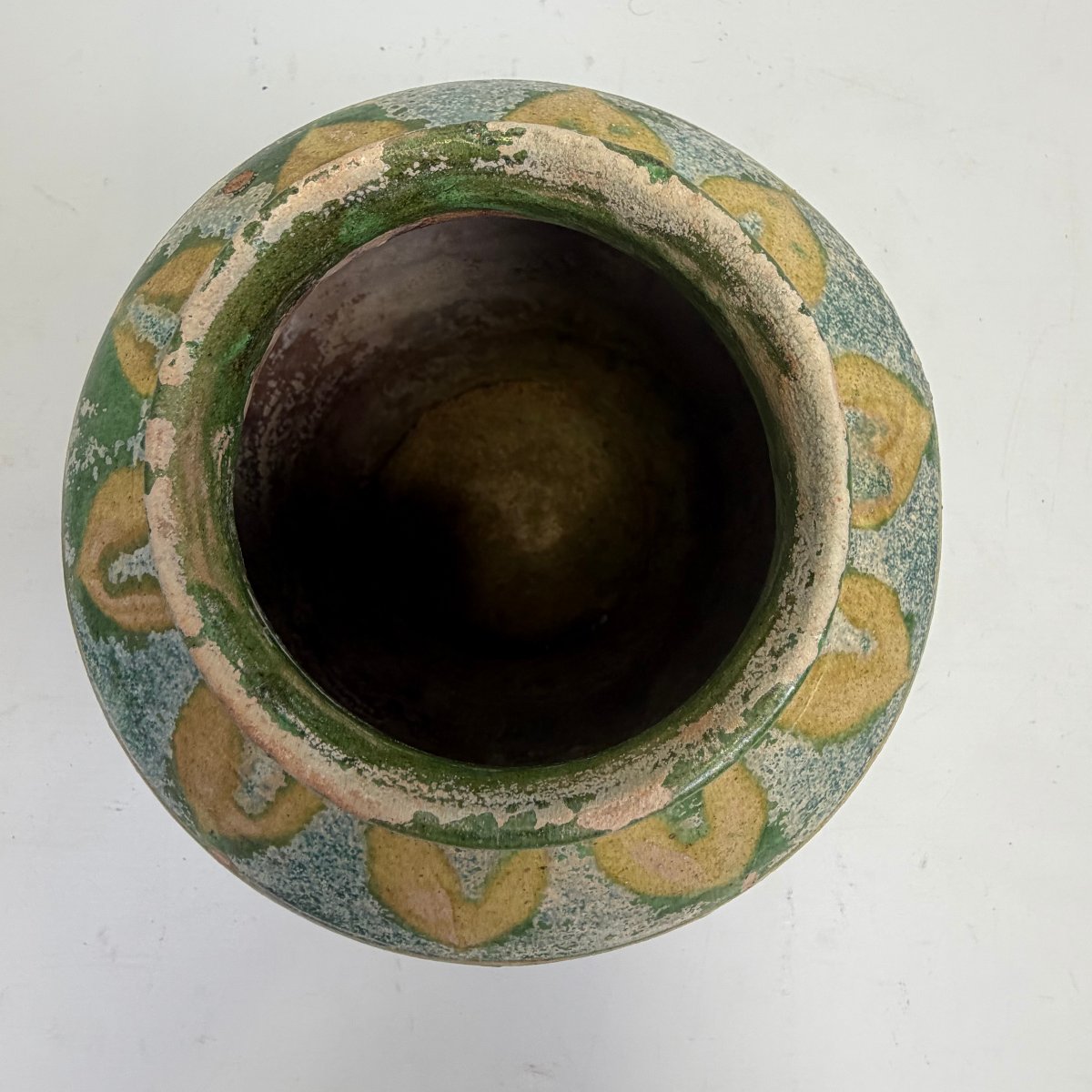 Three Antique Chinese Pottery Jars With Sancai Glaze -photo-1