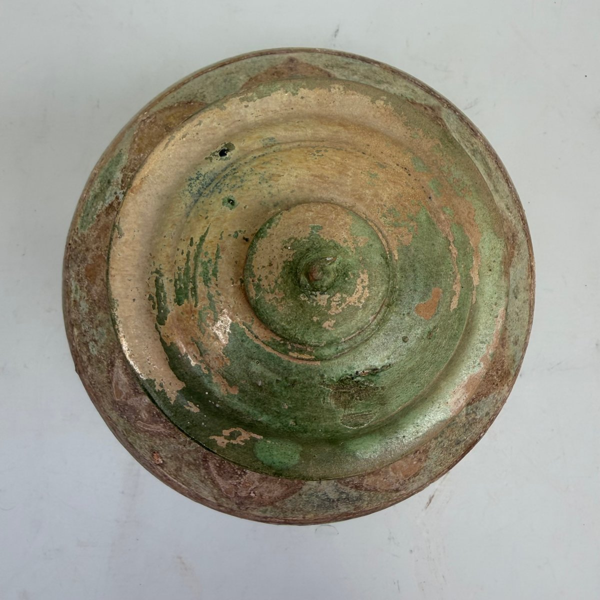 Three Antique Chinese Pottery Jars With Sancai Glaze -photo-4