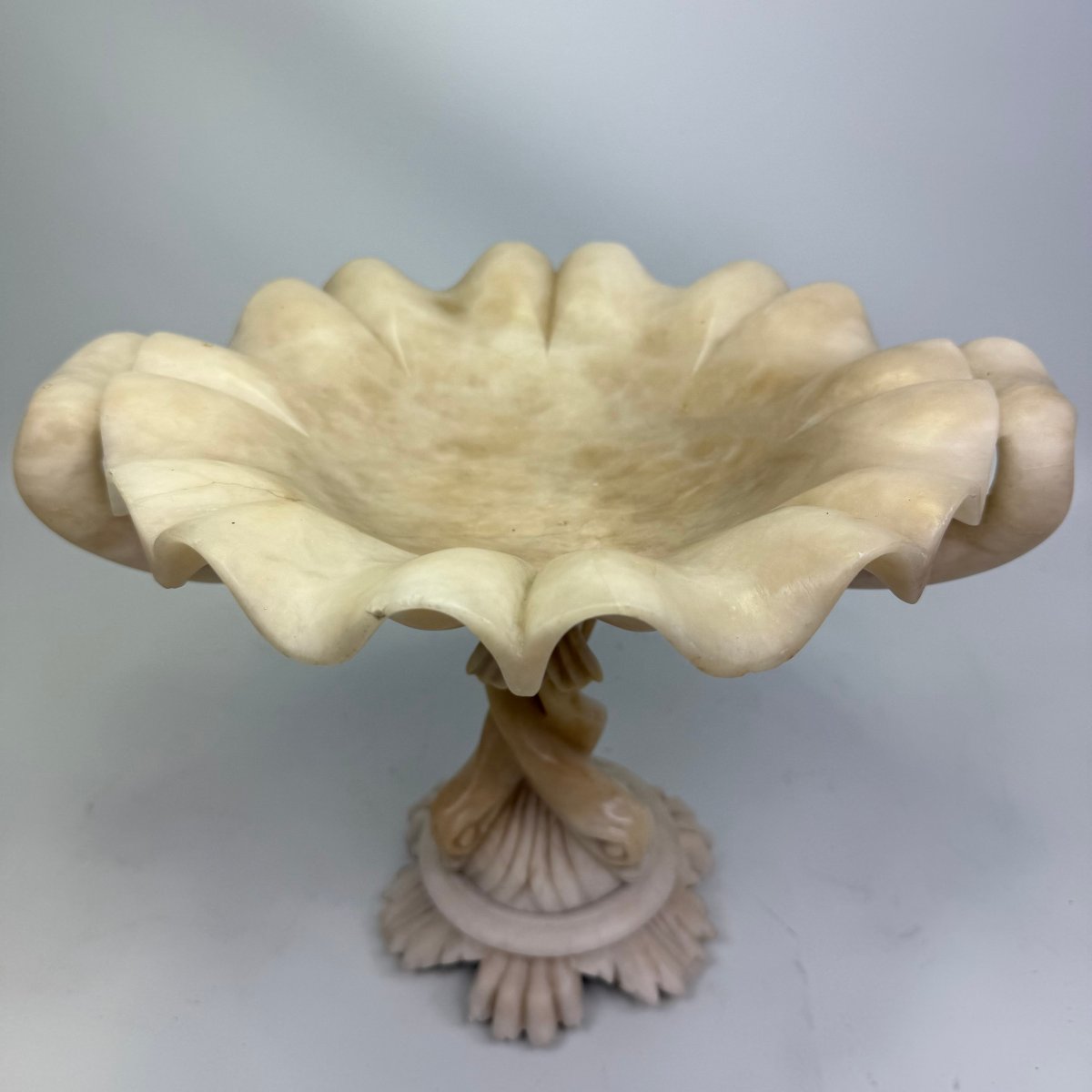 Tazza italienne en albâtre sculptée à la main -photo-2