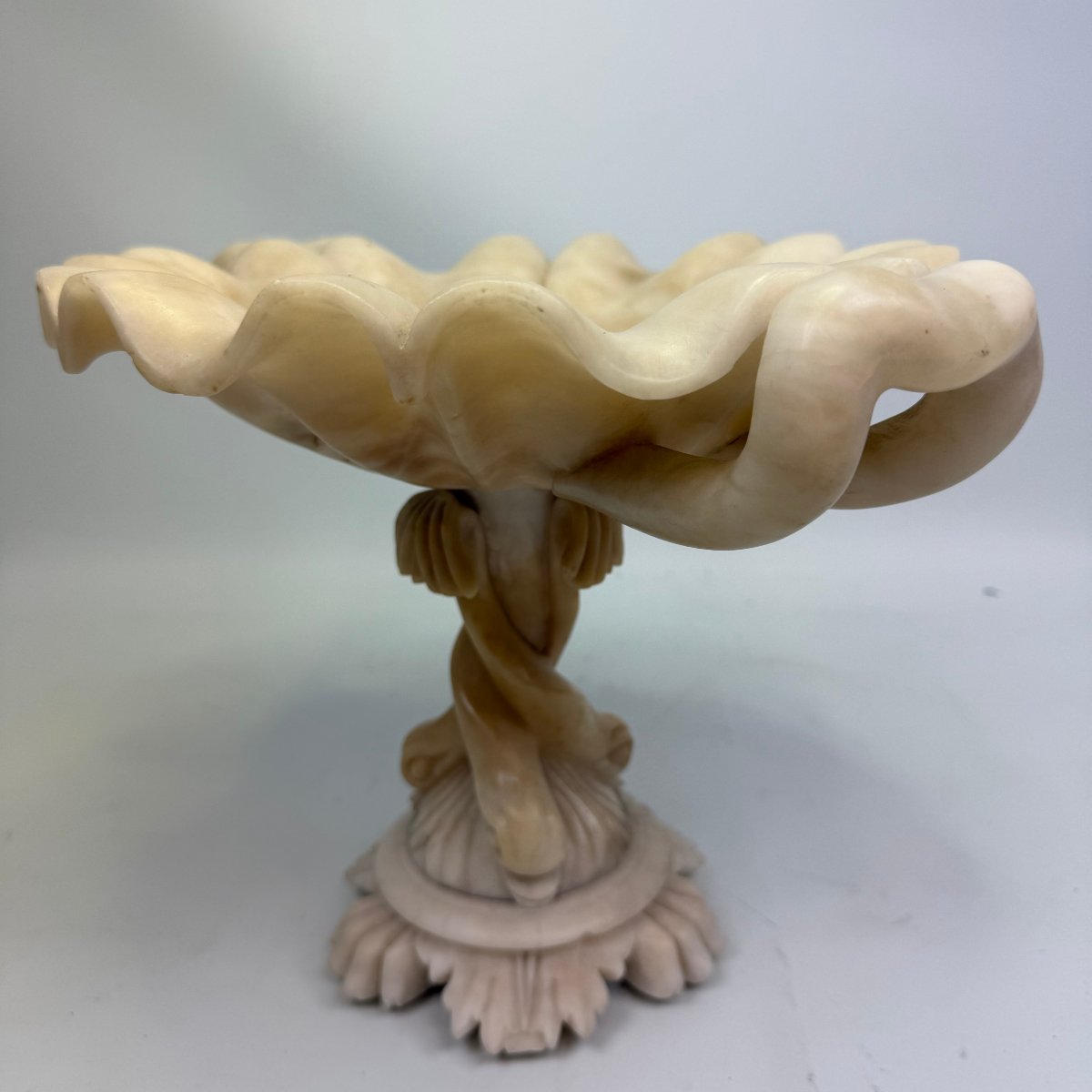 Tazza italienne en albâtre sculptée à la main -photo-1