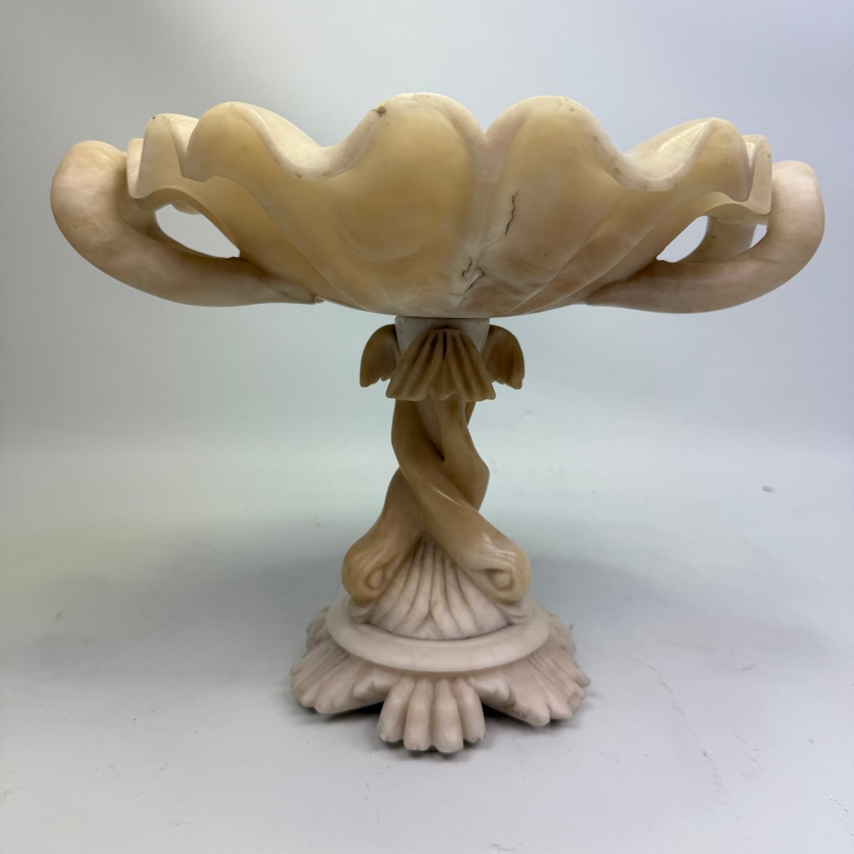 Tazza italienne en albâtre sculptée à la main -photo-4