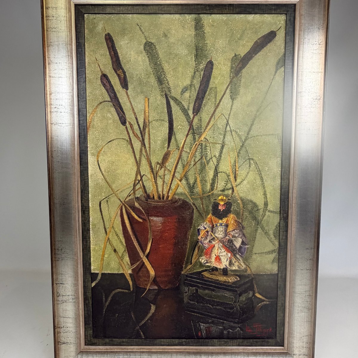 Huile sur toile « Nature morte » de Lea Steppe-photo-2