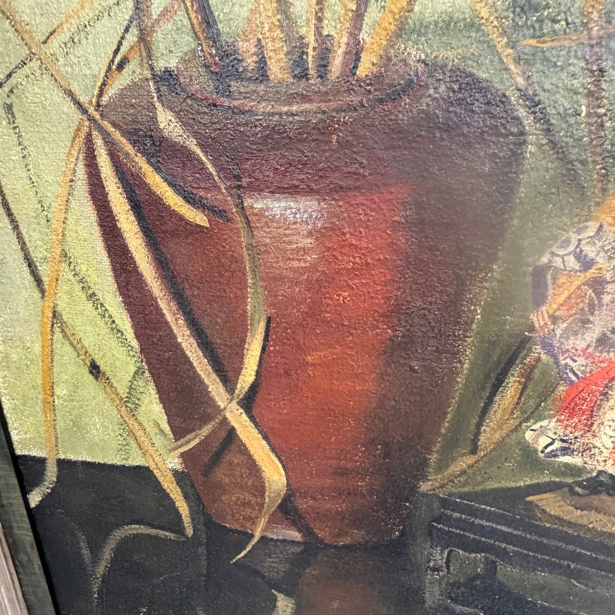 Huile sur toile « Nature morte » de Lea Steppe-photo-2