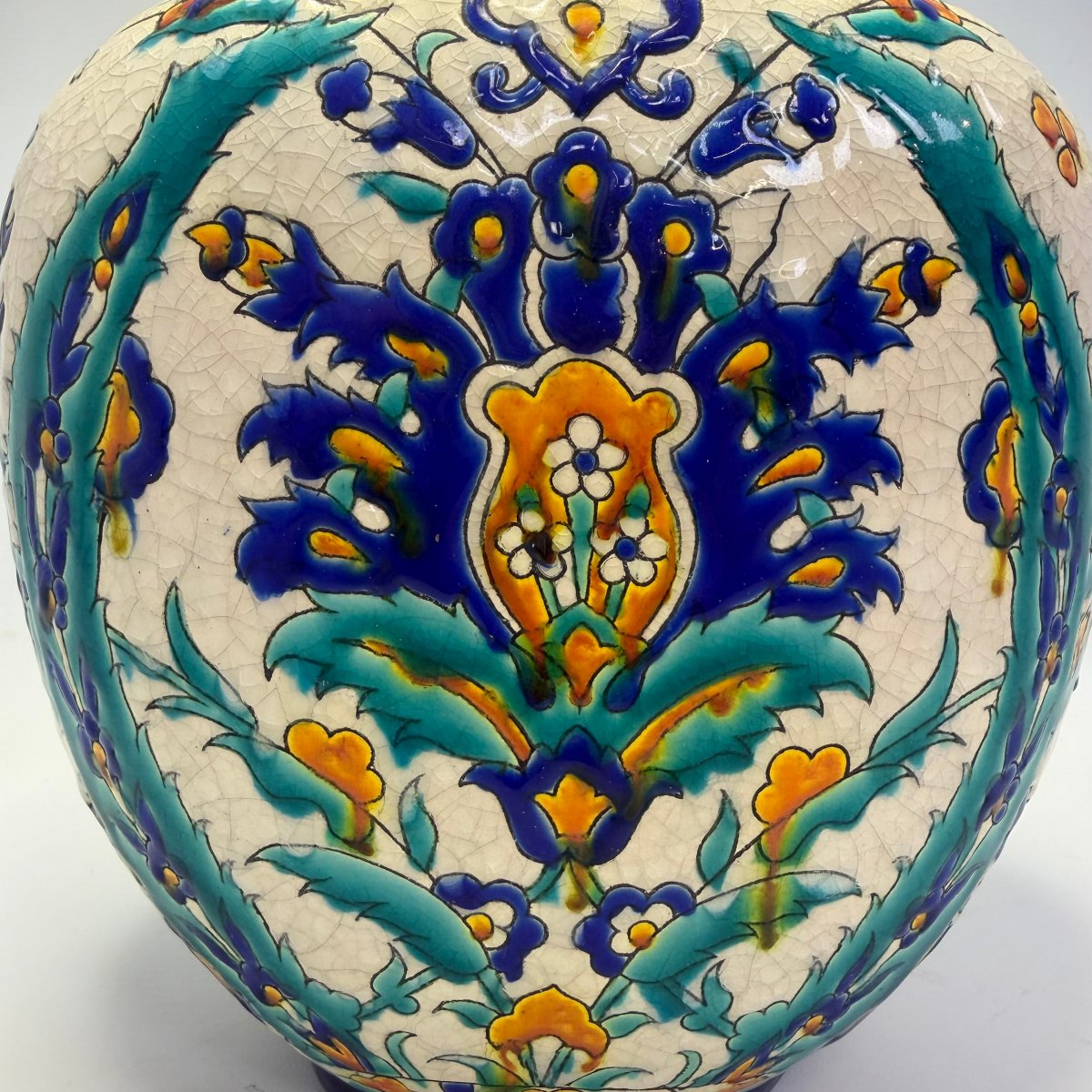 "iznik" Ceramic Vase By Charles Catteau For Boch Keramis -photo-3