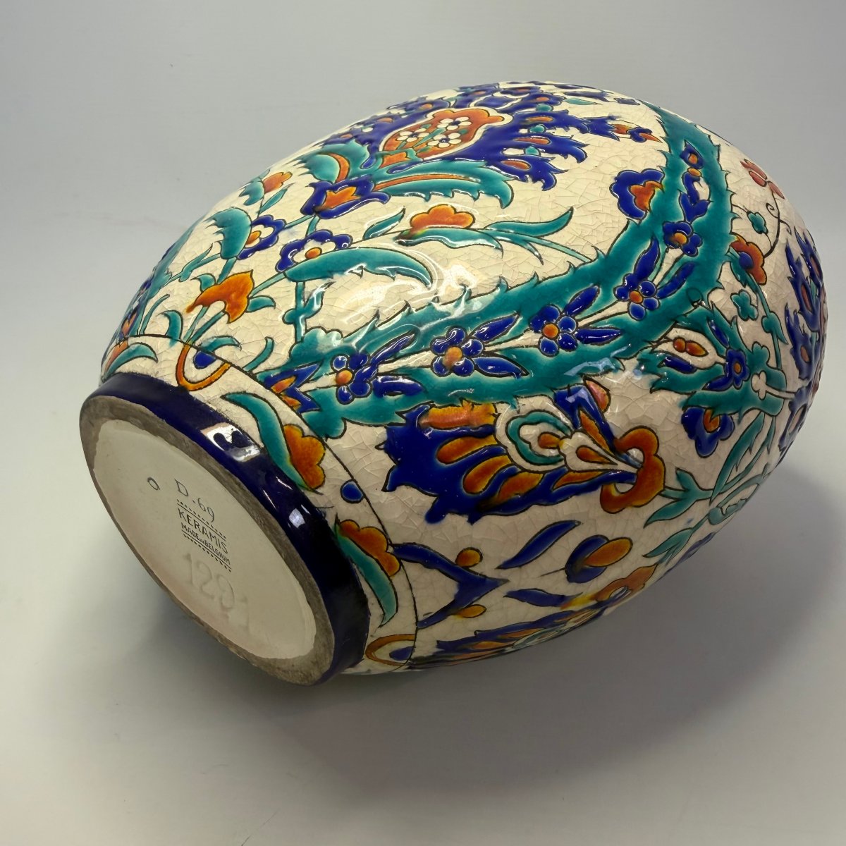 "iznik" Ceramic Vase By Charles Catteau For Boch Keramis -photo-7