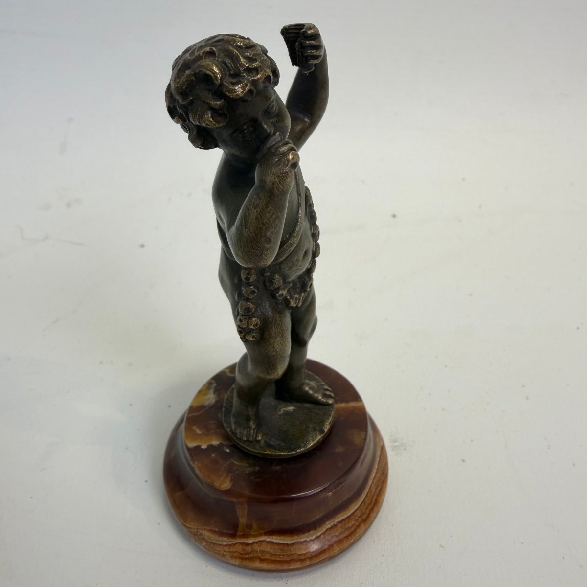 A Bronze "love" On An Onyx Pedestal-photo-7