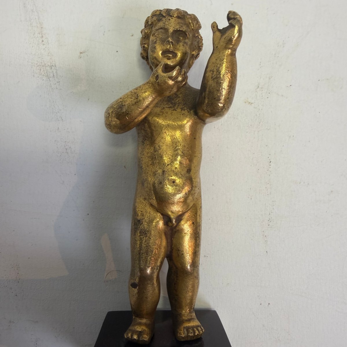 Putto en bronze doré -photo-3