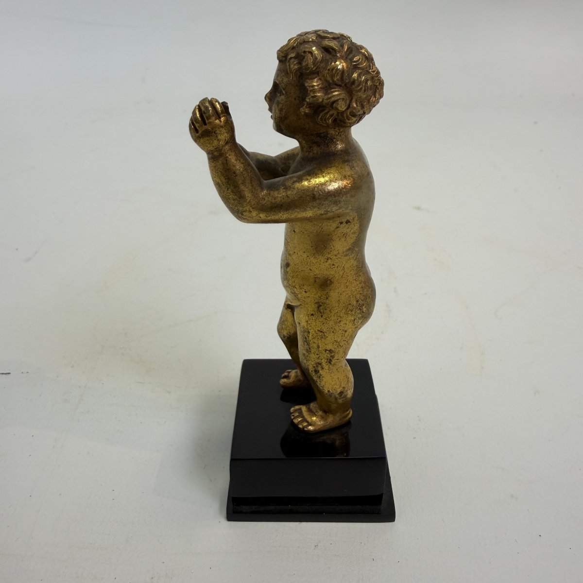 Putto en bronze doré -photo-3