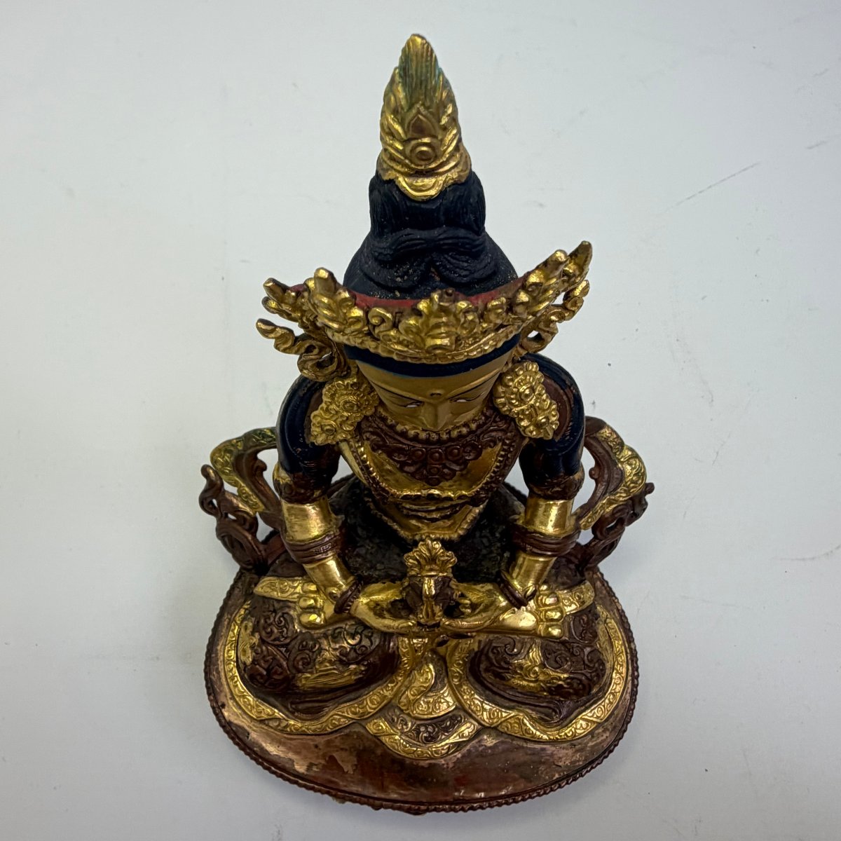  Bouddha Amitayus en bronze doré -photo-4