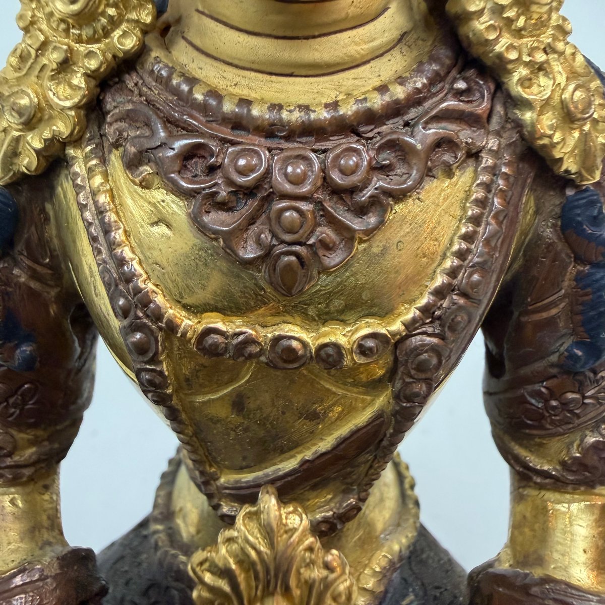  Bouddha Amitayus en bronze doré -photo-2