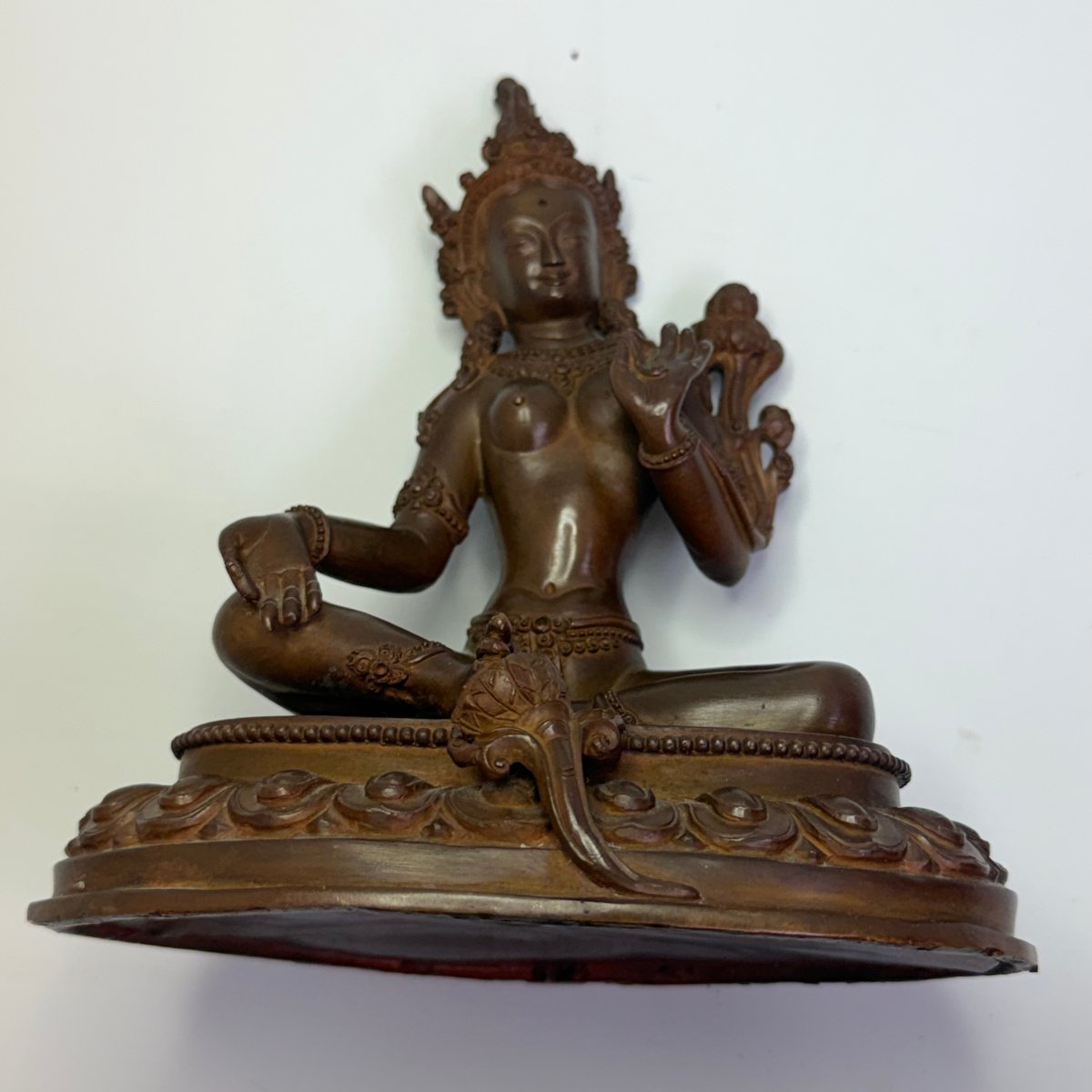 Ancient Bronze Sculpture Depicting Buddha Tara -photo-3