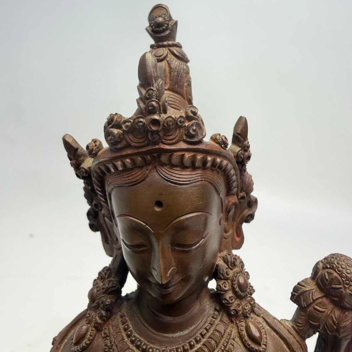 Ancient Bronze Sculpture Depicting Buddha Tara -photo-1