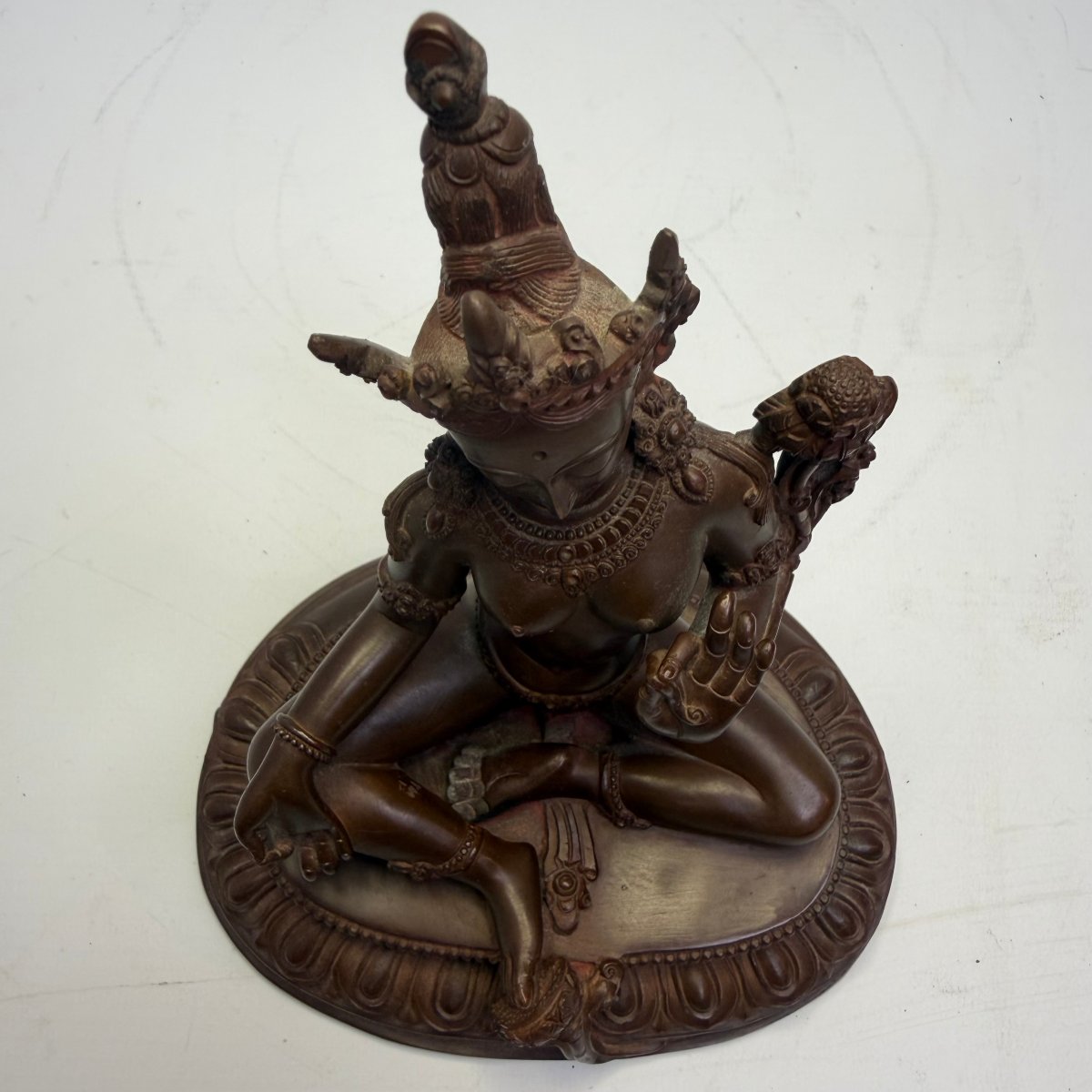Ancient Bronze Sculpture Depicting Buddha Tara -photo-4