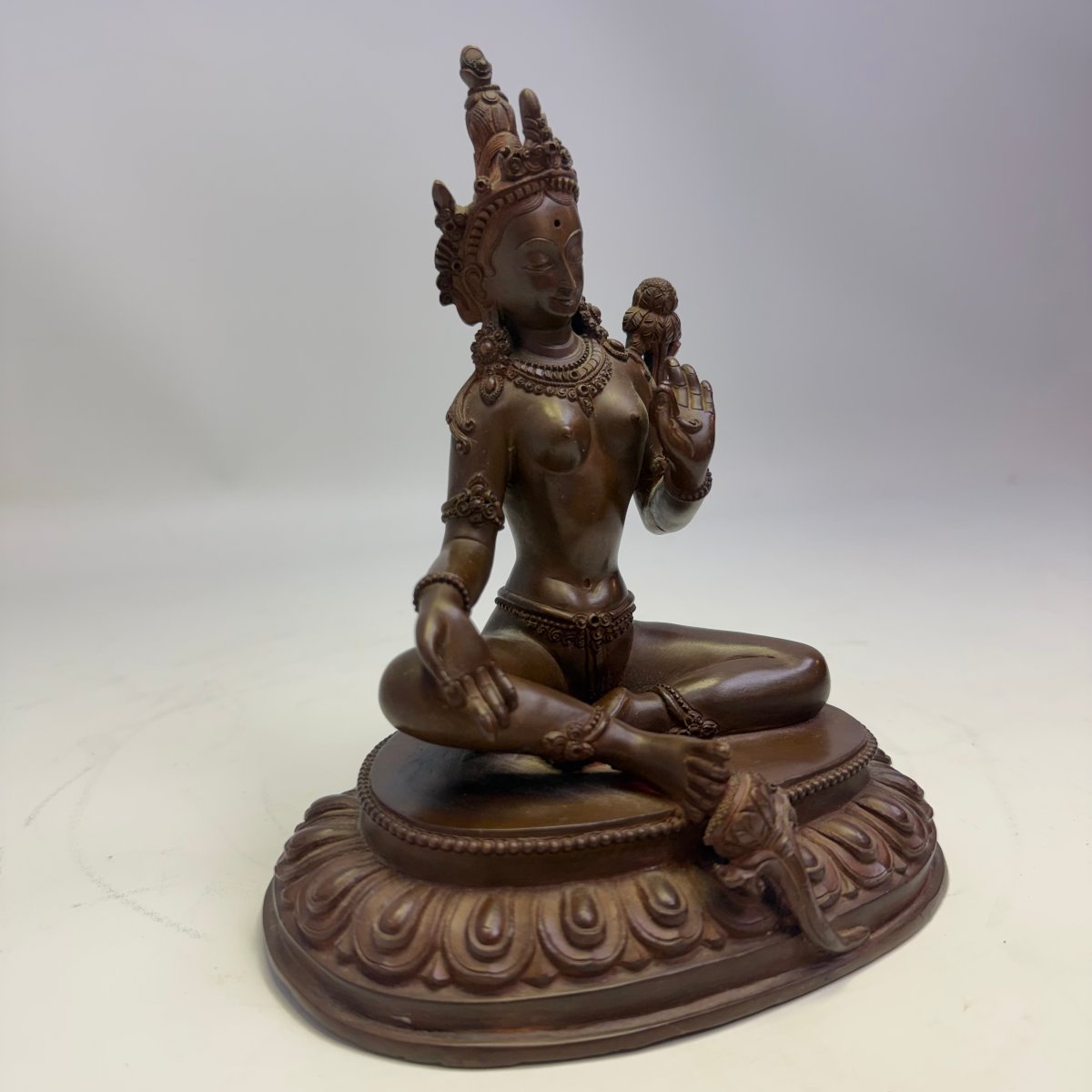 Ancient Bronze Sculpture Depicting Buddha Tara -photo-8