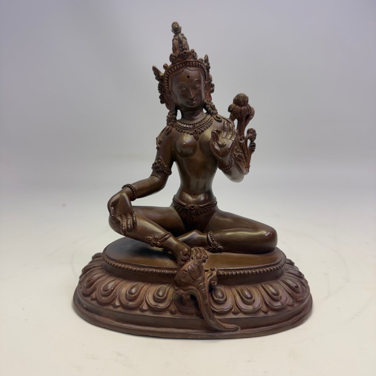 Ancient Bronze Sculpture Depicting Buddha Tara 