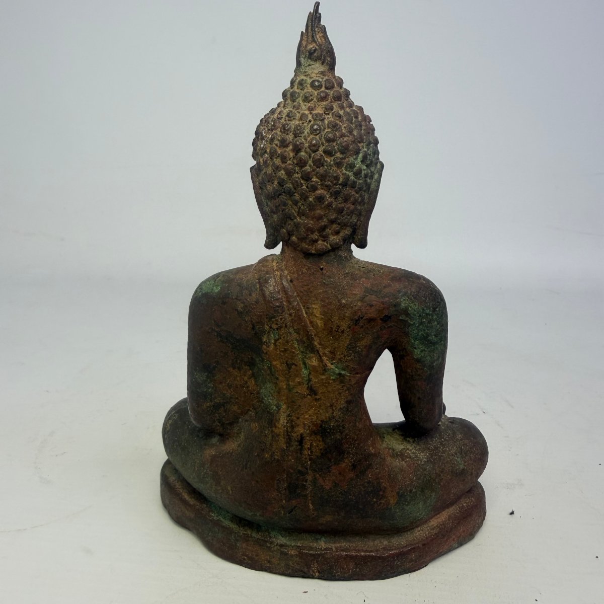 Bouddha thaïlandais Shakyamuni assis, en bronze -photo-1