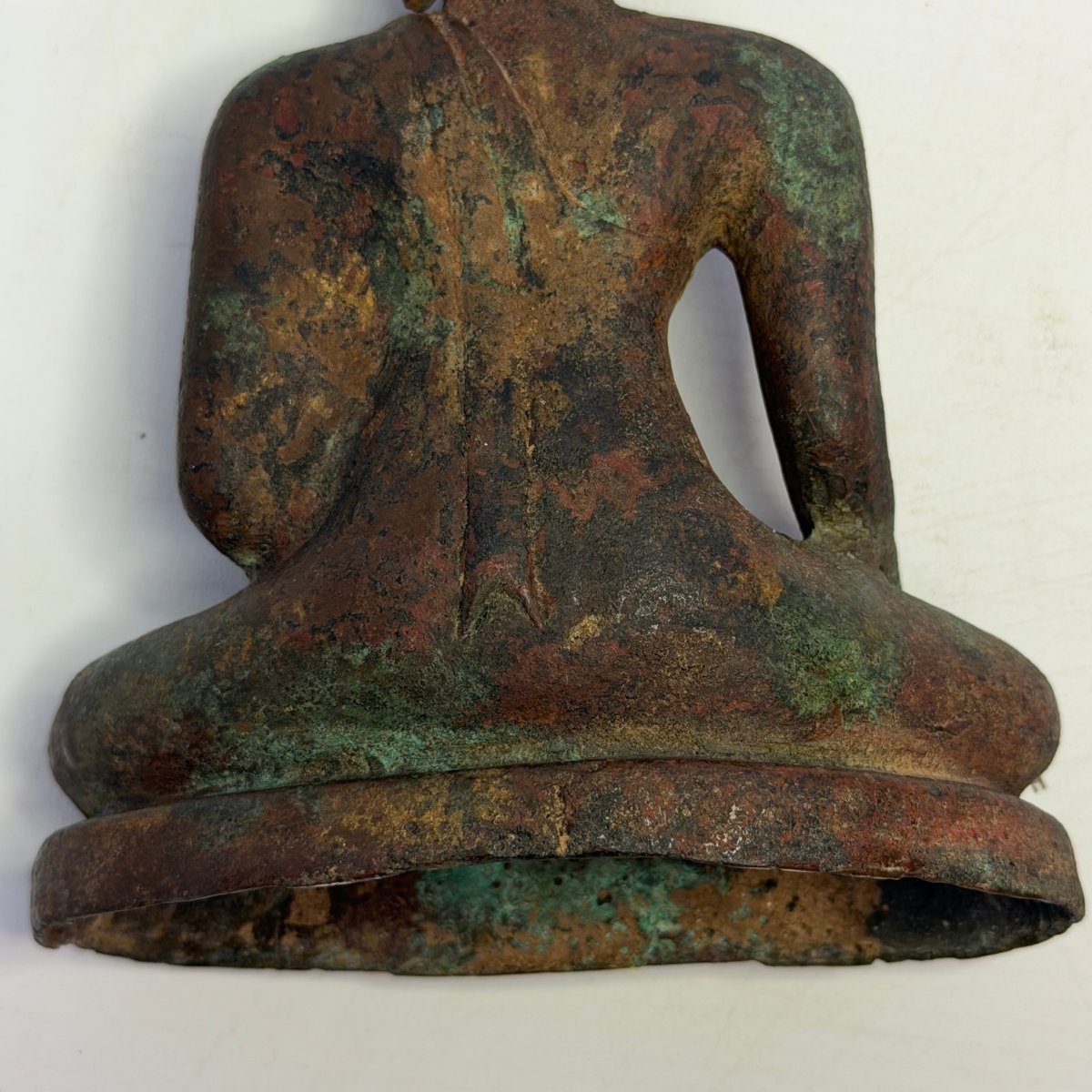 Bouddha thaïlandais Shakyamuni assis, en bronze -photo-3