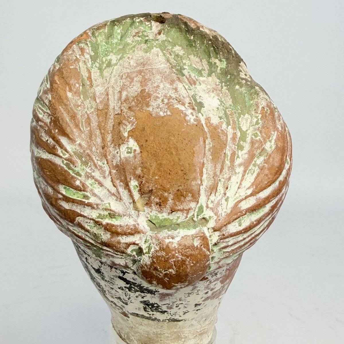 Ancient Sculpture Depicting A Terracotta Head -photo-4