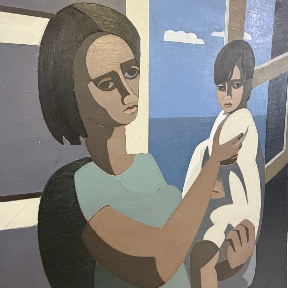 Oil On Panel, “maternity,” By Gustave Paredis -photo-3