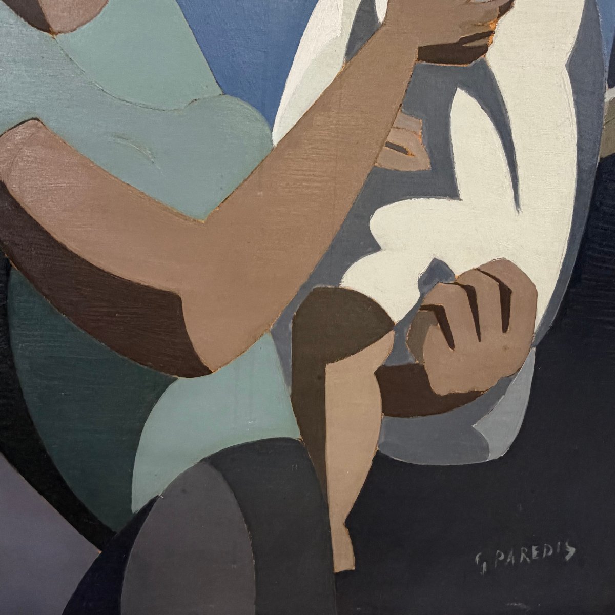 Oil On Panel, “maternity,” By Gustave Paredis -photo-6