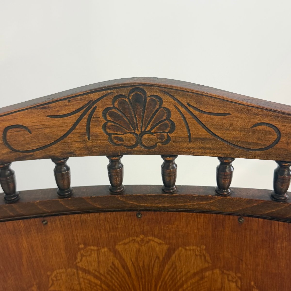 Antique Edwardian Rocking Chair With A “pressed Back” -photo-3