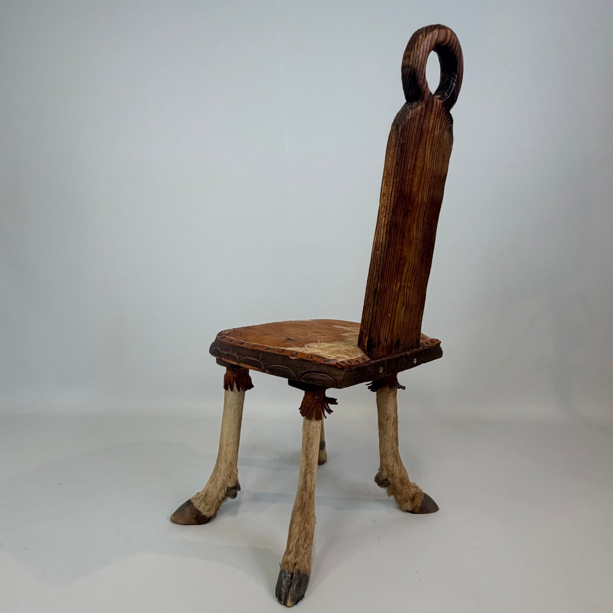 Lot de 2 chaises rustiques de style folklorique -photo-4
