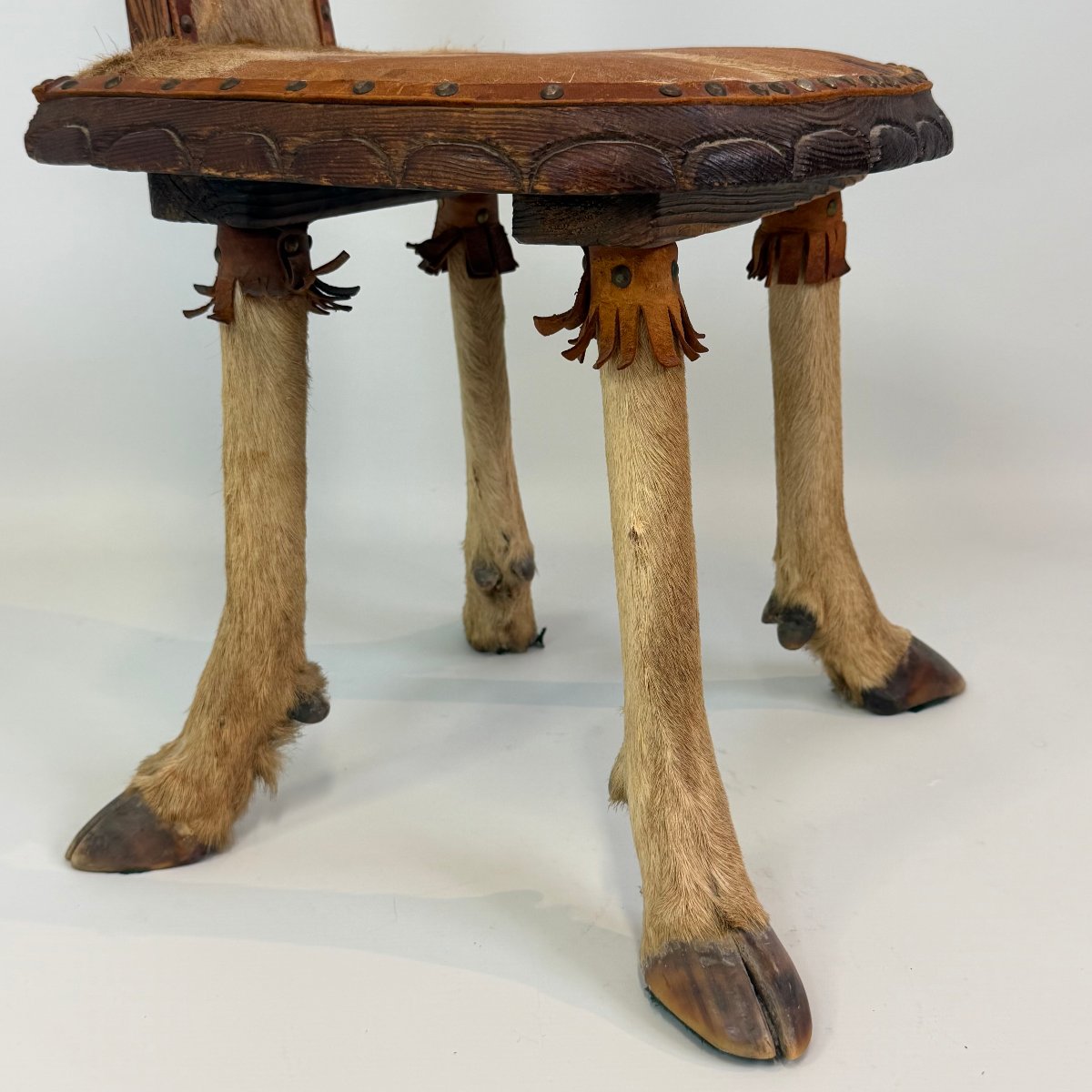 Lot de 2 chaises rustiques de style folklorique -photo-6