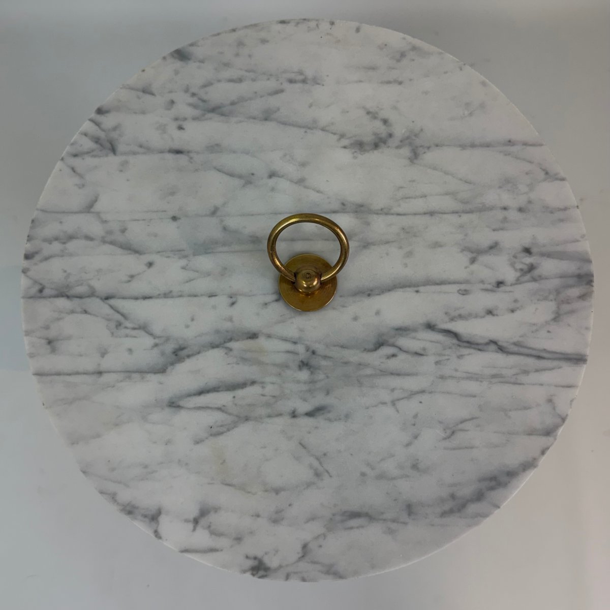 Paire de tables d'appoint en marbre de style Hollywood Regency de Maison Jansen -photo-2