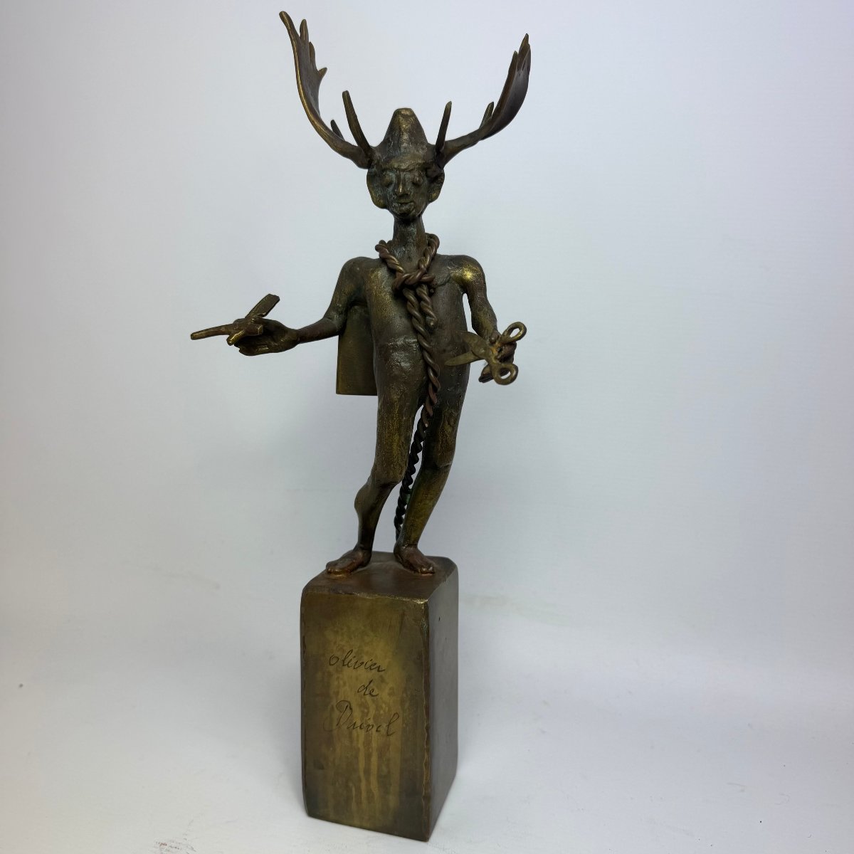 Sculpture en bronze « Olivier le Diable » de Jef Claerhout 