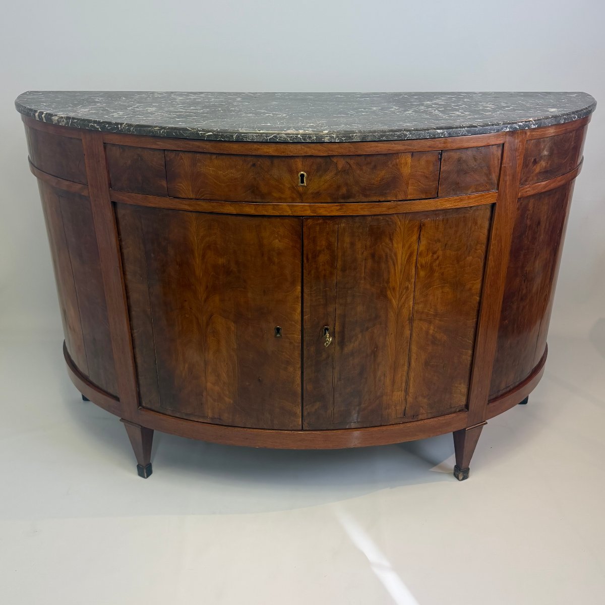 Antique Half-moon-shaped Chest Of Drawers In The Directoire Style -photo-4