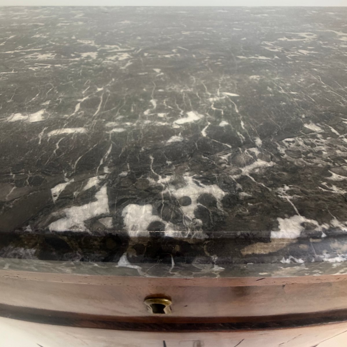 Antique Half-moon-shaped Chest Of Drawers In The Directoire Style -photo-4