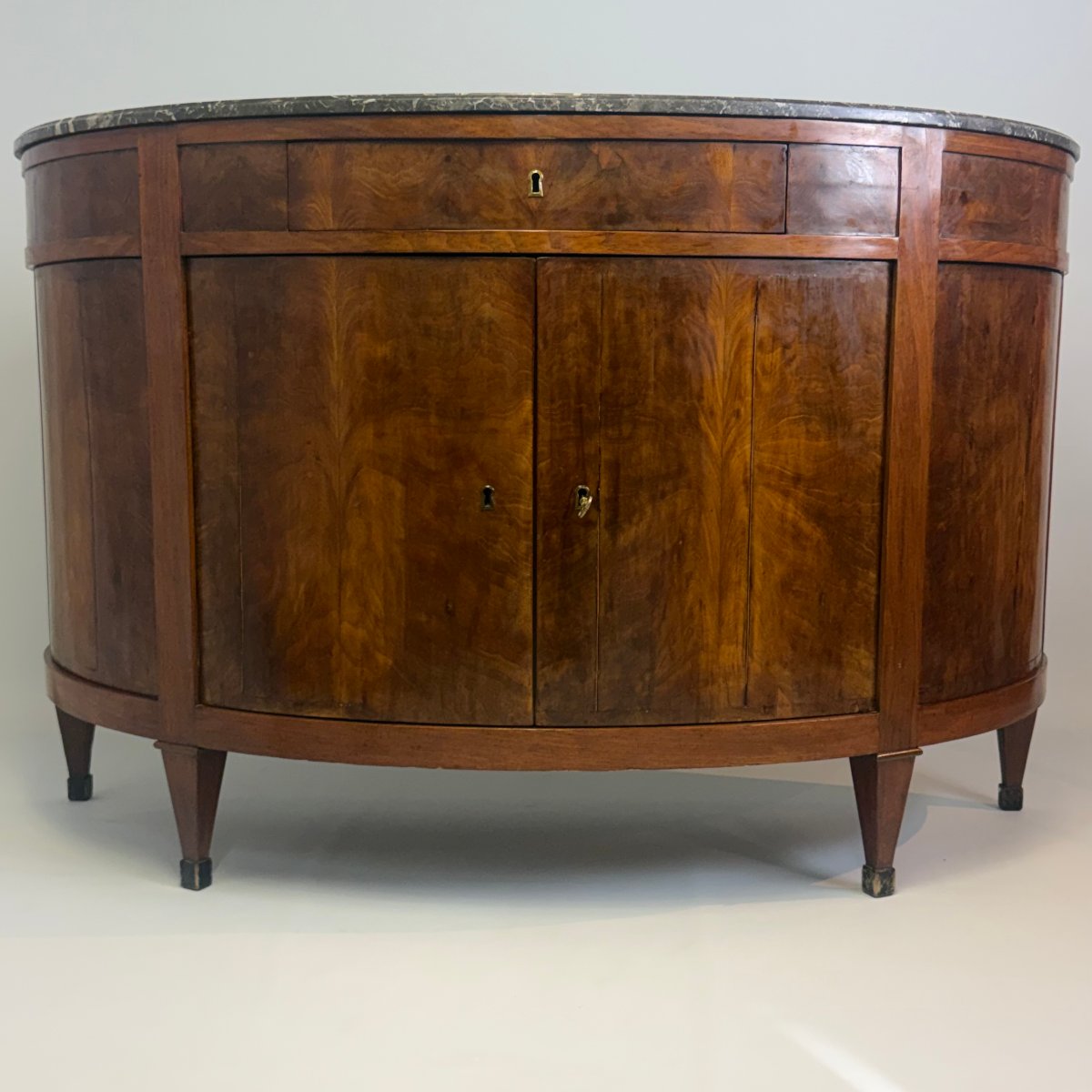 Antique Half-moon-shaped Chest Of Drawers In The Directoire Style -photo-5