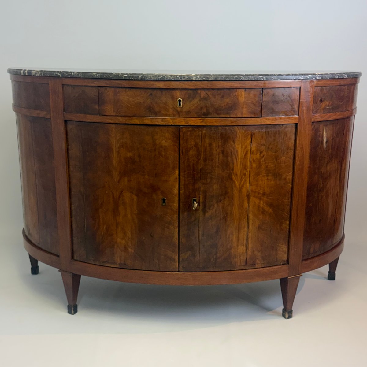 Antique Half-moon-shaped Chest Of Drawers In The Directoire Style 