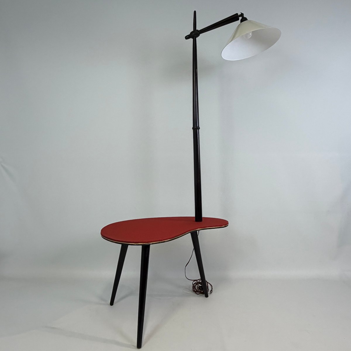 Table d'appoint « Palette de peintre » avec lampadaire intégré-photo-2