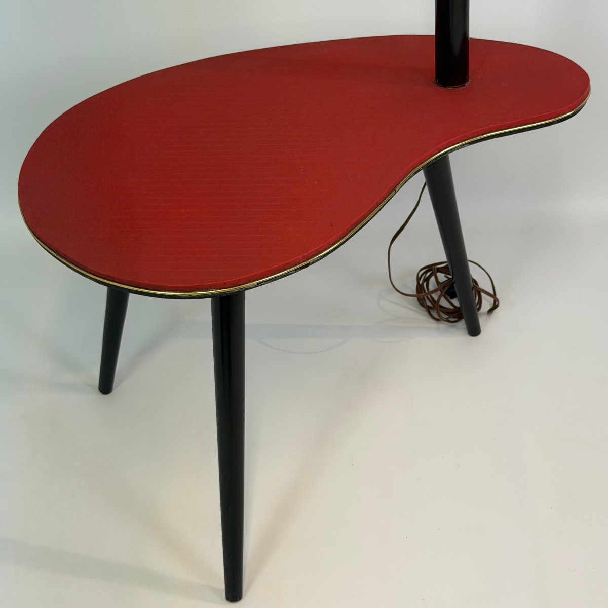 Table d'appoint « Palette de peintre » avec lampadaire intégré-photo-4