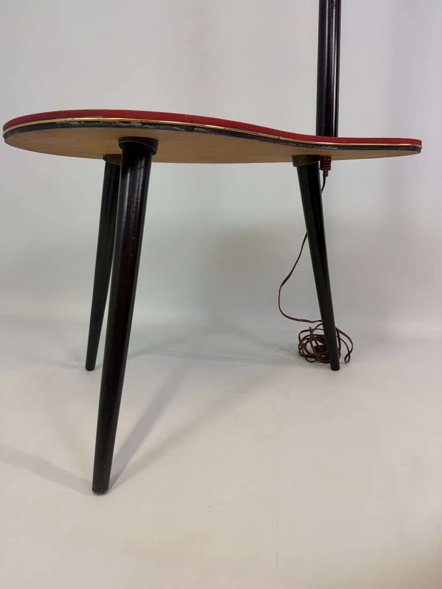 Table d'appoint « Palette de peintre » avec lampadaire intégré-photo-7