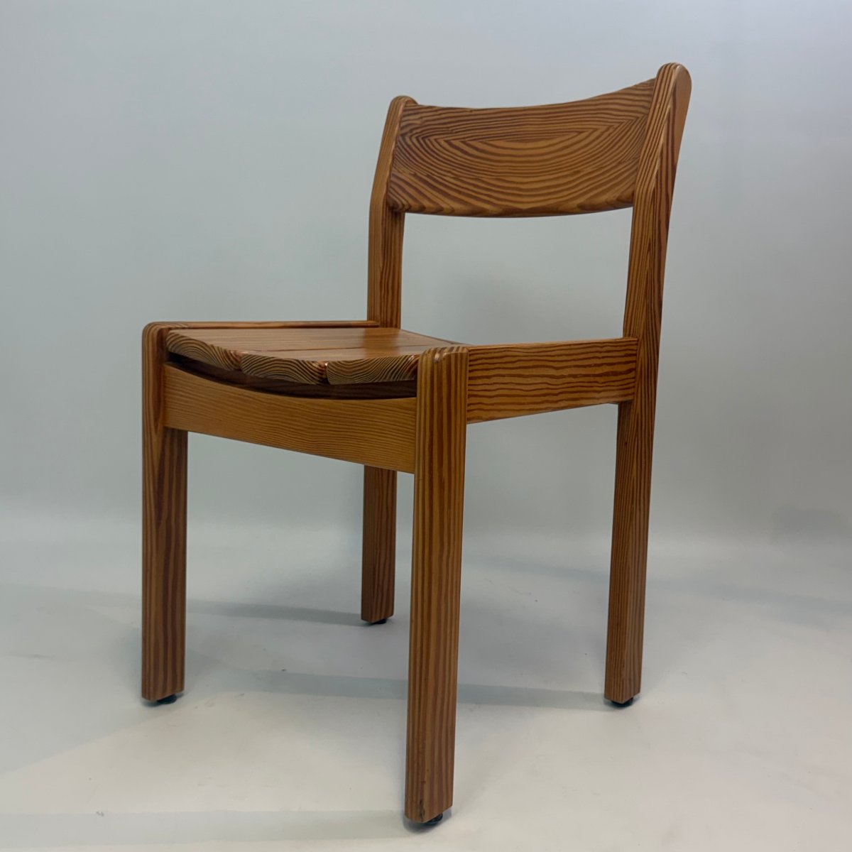 Ensemble de 5 chaises de salle à manger en pin Douglas -photo-3
