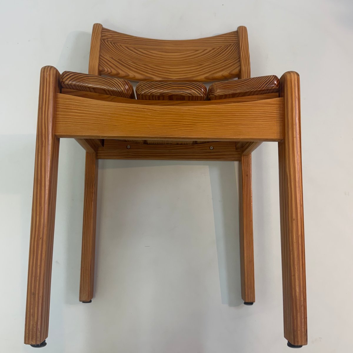 Ensemble de 5 chaises de salle à manger en pin Douglas -photo-4