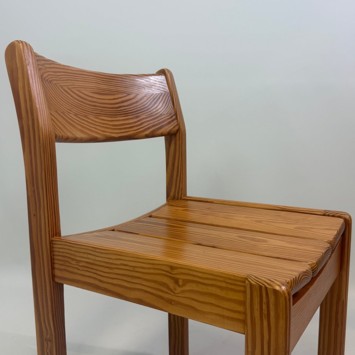Ensemble de 5 chaises de salle à manger en pin Douglas -photo-6