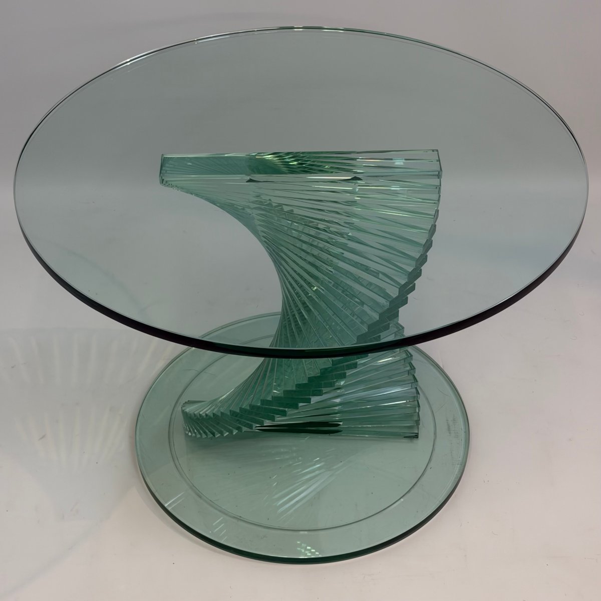 Table d'appoint en verre « Helix », dans le style de Danny Lane-photo-4