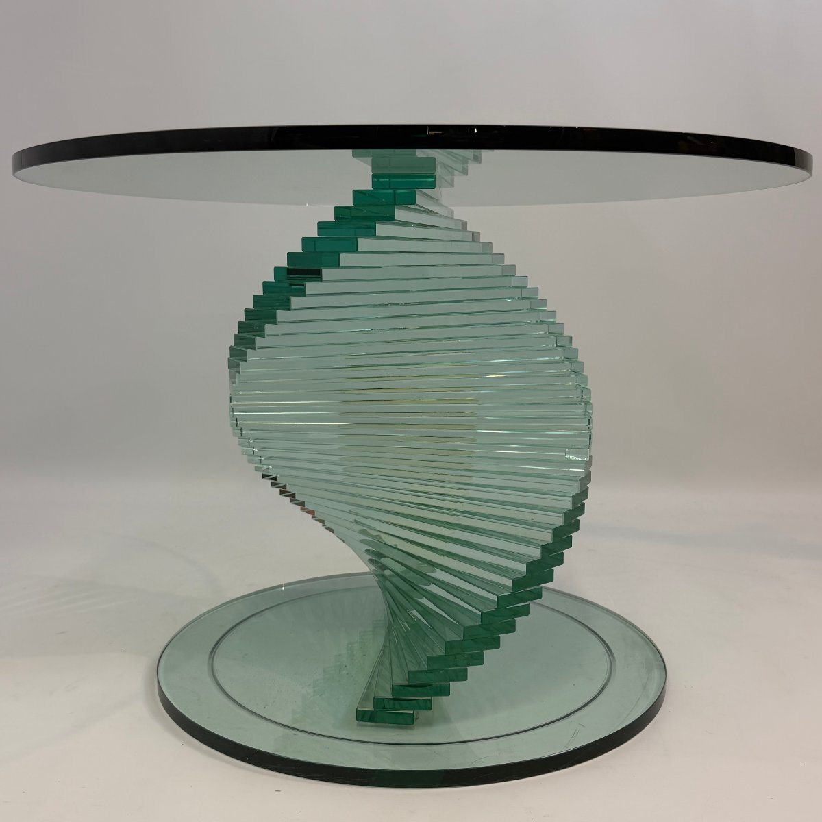 Table d'appoint en verre « Helix », dans le style de Danny Lane-photo-4