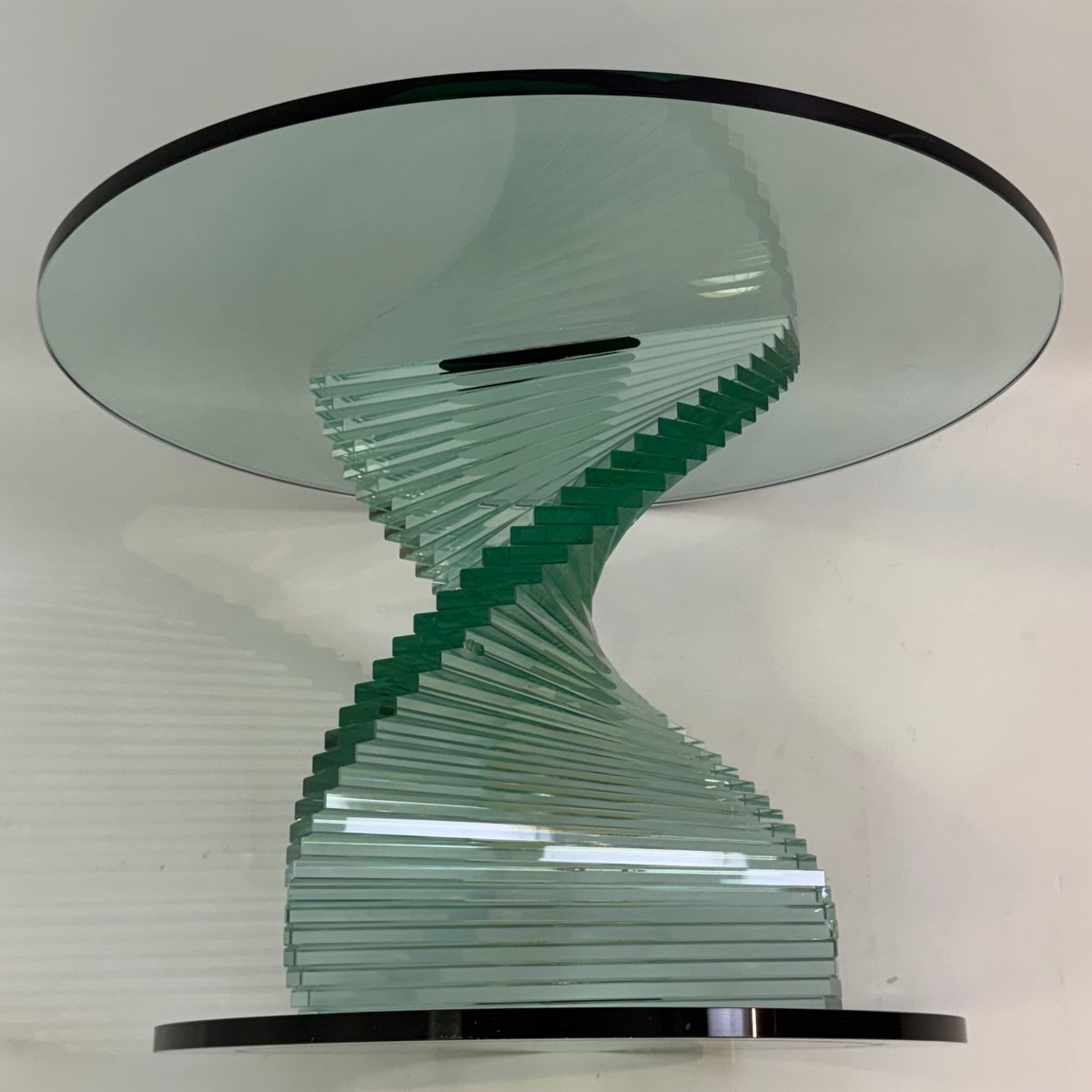 Table d'appoint en verre « Helix », dans le style de Danny Lane-photo-6