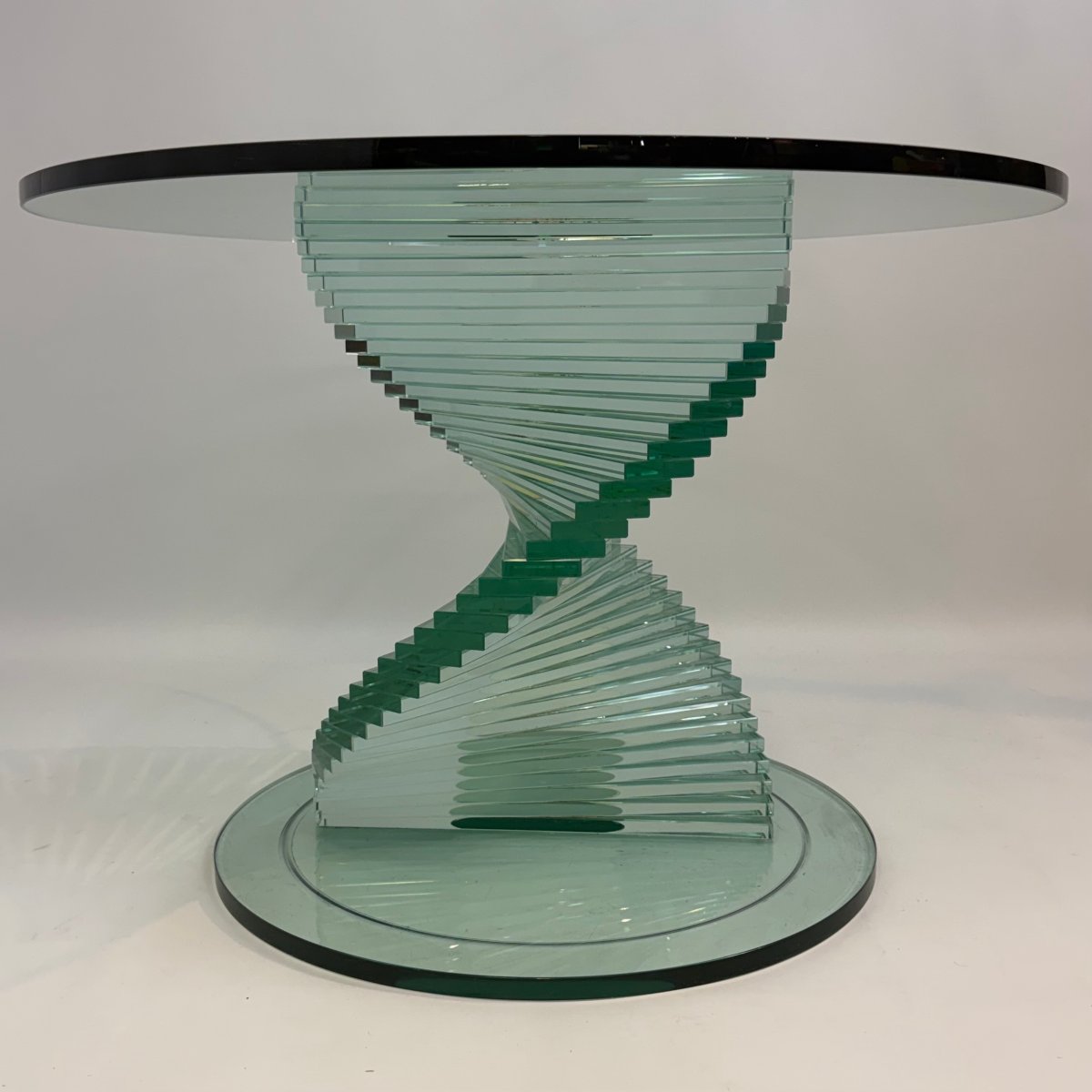 Table d'appoint en verre « Helix », dans le style de Danny Lane-photo-8